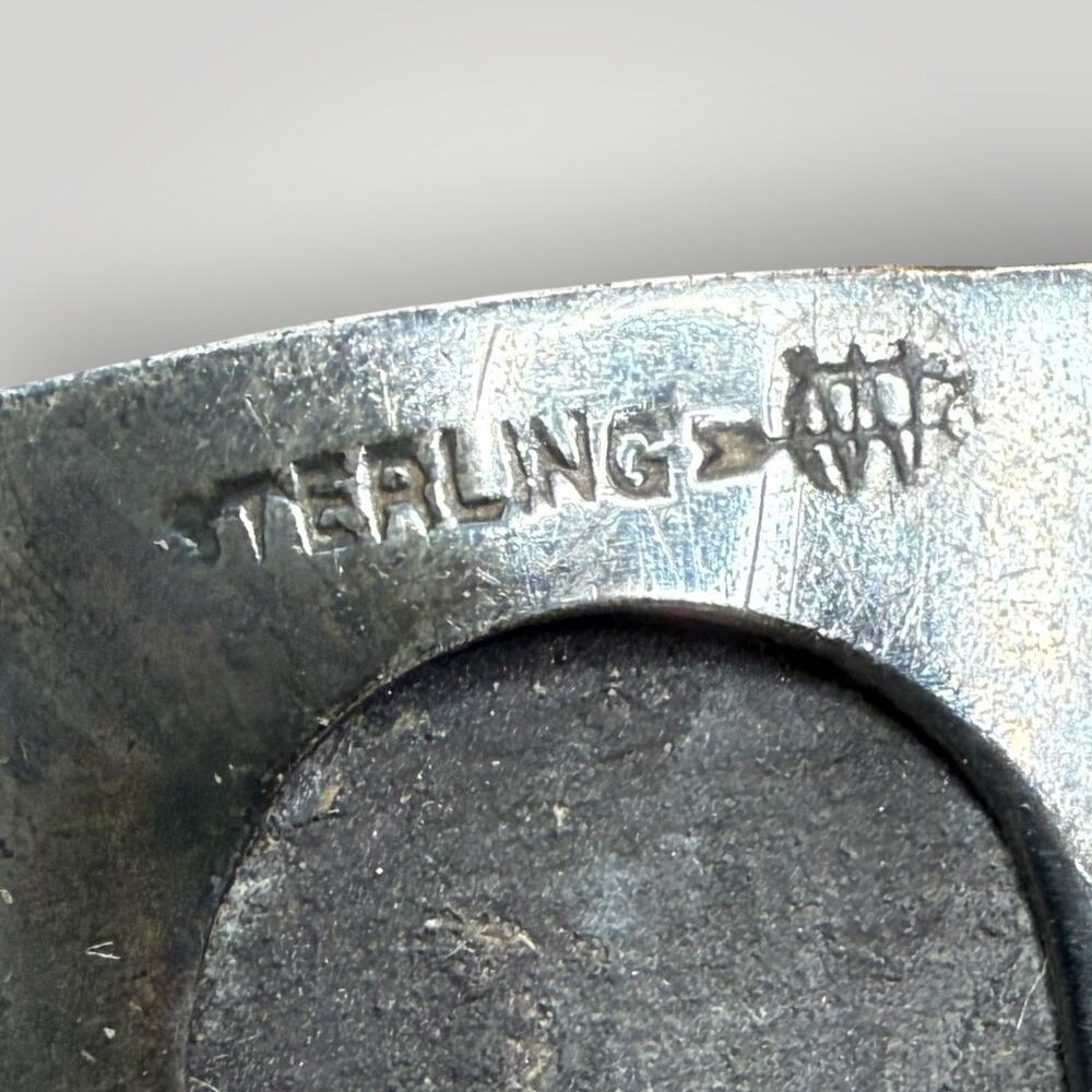 Antique Sterling Silver Vesta Match Safe Case Engraved Monogram Hammered Design - Picture 3 of 11
